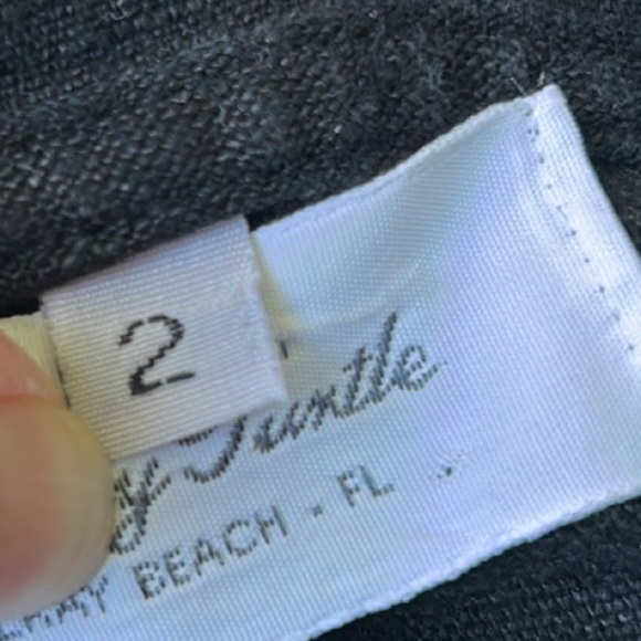 Snappy Turtle Delray Beach Fl Black Linen Shirt Dress Midi Pockets Size XL - Picture 8 of 9